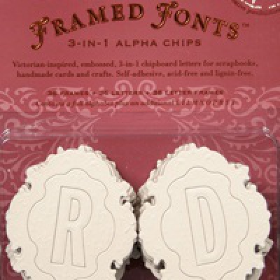 Chipboard stafir (Framed Fonts) image