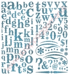 Expressions Glitter Alphabets - Berry Blue image