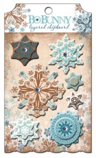 Snowfall Layered Chipboard Stickers image