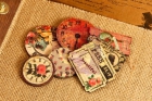 Romance Novel Decorative Wood Clocks and Tickets image