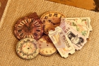 Tea Thyme Decorative Wood Clocks and Tickets image