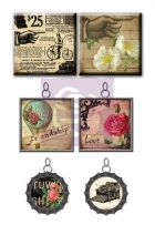 Romance Novel Vintage Metal Trinkets & Tiles 6/Pkg image