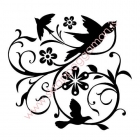 Inkadinkado-Bird and Flower Burst stimpill image