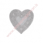 Blúnduservíettur (Doilies) 6" silfur image